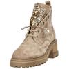 Schnürstiefelette ALMA EN PENA "ALMA EN PENA Stiefelette Veloursleder", Damen, Gr. 40, beige (hellbeige), Veloursleder, casual, Schuhe