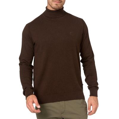 Rollkragenpullover INDICODE "Van Paul", Herren, Gr. XXL, braun (drk braun mix), Strick, Obermaterial: 80% Baumwolle, 20% Polyamid, unifarben, modisch, normal, Rundhals, Langarm, Pullover Image
