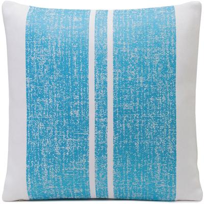 Kissenhülle GÖZZE "Java" Gr. 2, blau (weiß, türkis), B:50cm L:50cm, Polyester, Obermaterial: 65% Polyacryl, 35% Polypropylen, Kissenbezüge Image