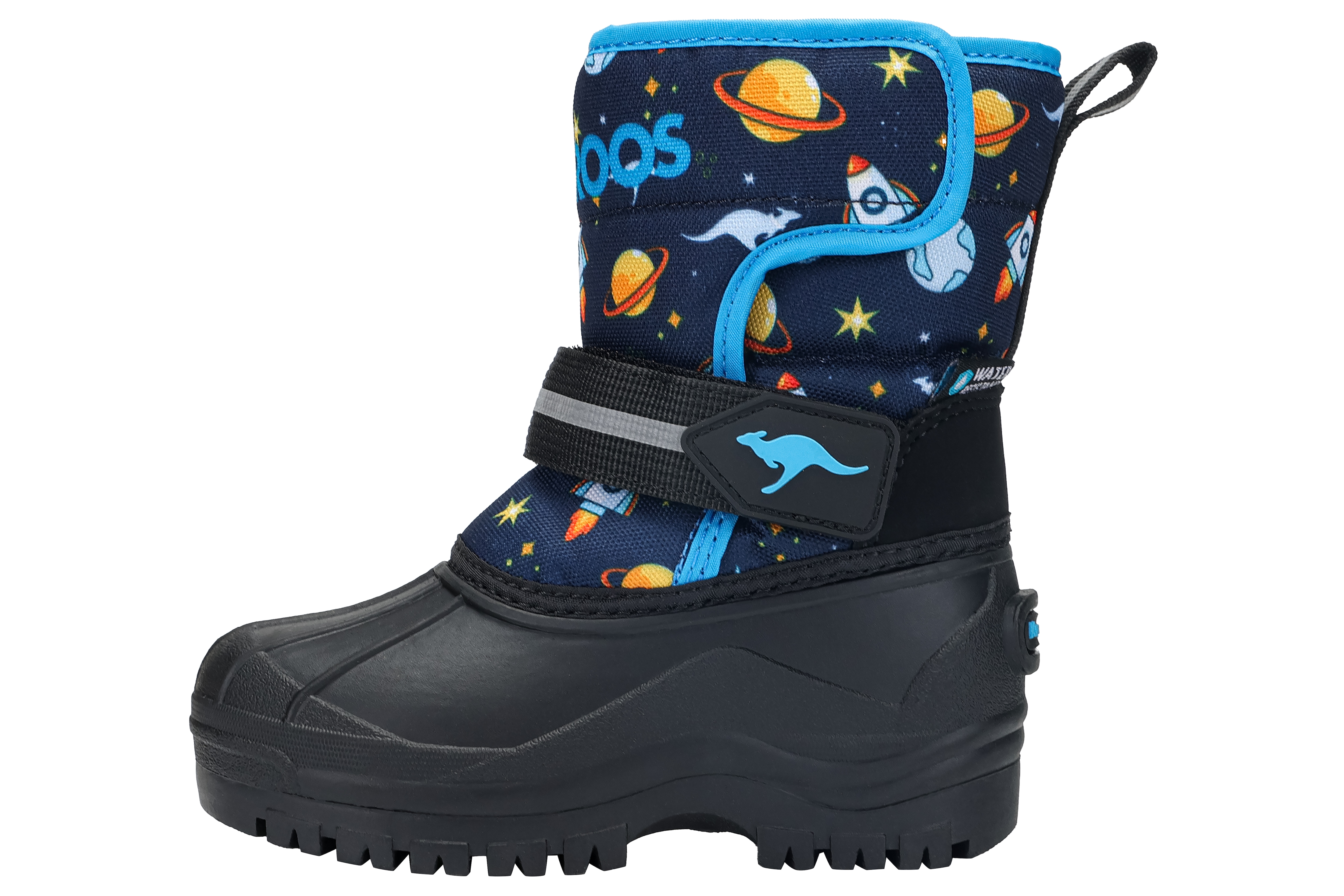Winterboots KANGAROOS "K-SHELL II", Jungen, Gr. 34, dk navy, kangaspace, Synthetik, Textil, Schuhe Winterboots, Snowboots, Winterboots, Winterschuhe, wasserabweisend