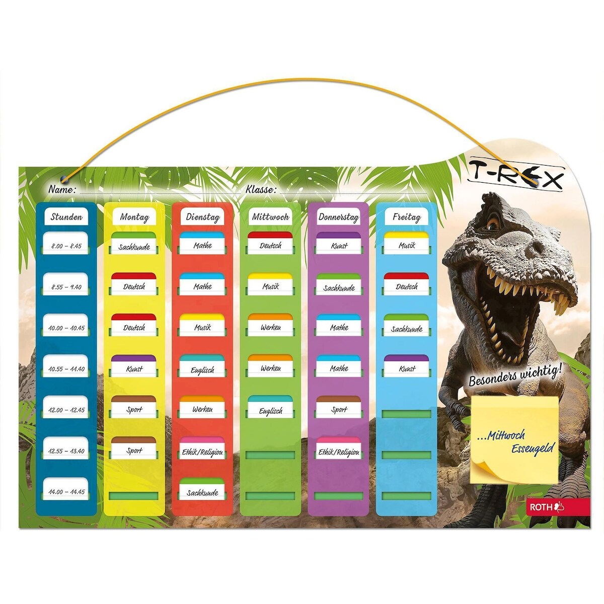 Roth KlippuKlar-Stundenpläne Steck Fix Tyrannosaurus Image