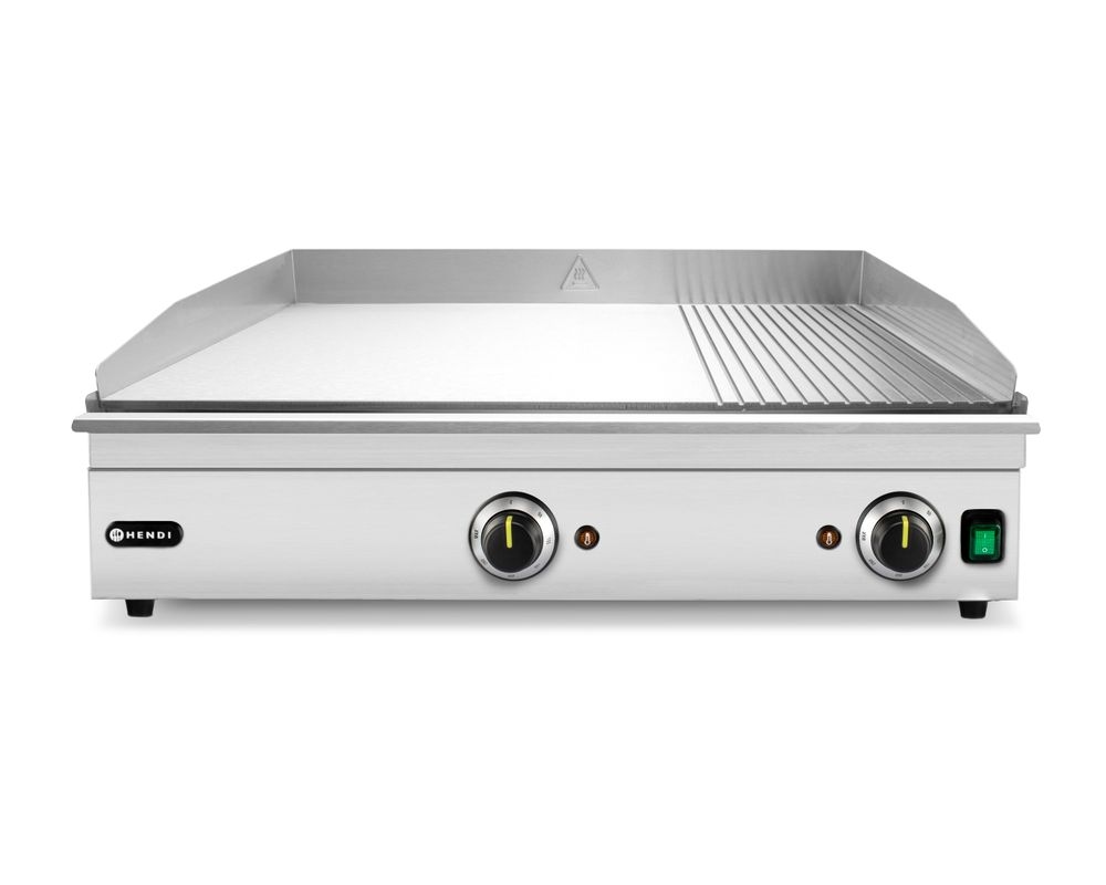 Griddleplatte mit 1/3 Rippen, HENDI, Kitchen Line, 220-240V/3500W, 697x474x(H)241mm Image
