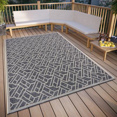 Teppich HANSE HOME "Eru", grau (grau,beige), B:76cm H:6mm L:150cm, Polypropylen (PP), Teppiche, strapazierfähig, pflegeleicht, robust, In- und Outdoor, wetterfest Image