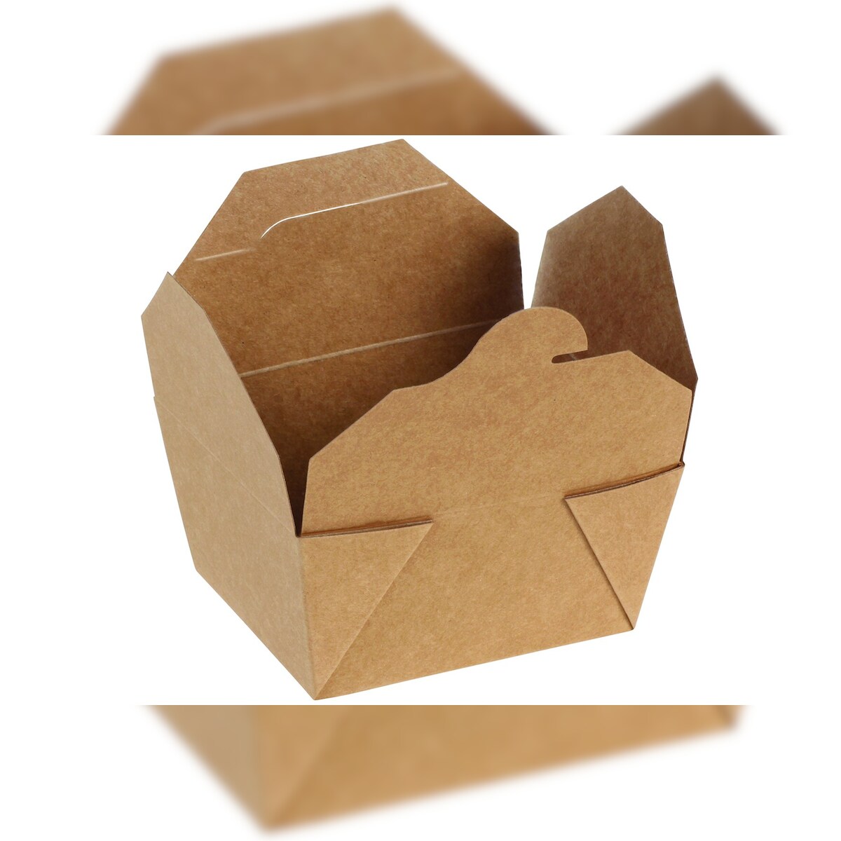 DeinPack 300x Take Away Box 1200ml I Bio Speisebox mit Faltdeckel Pappschachtel rechteckig Image