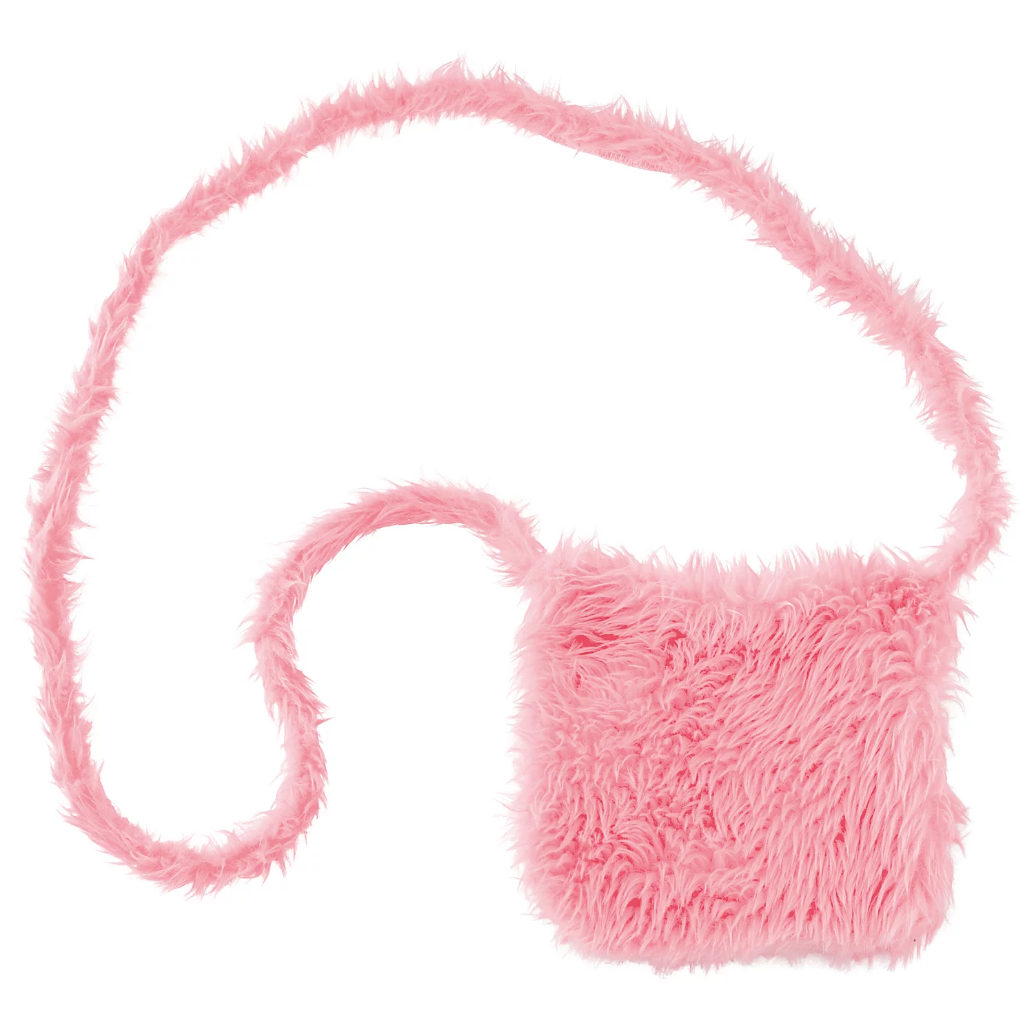 buttinette Tasche Plüsch, pastell-rosa