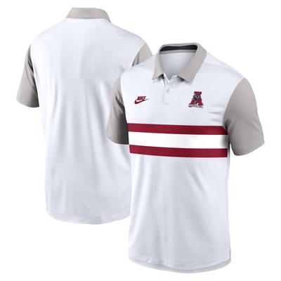 Nike Alabama Crimson Tide Athletic Prep Legacy Logo Vapor Dri-FIT Poloshirt für Herren, Weiß/Grau Image