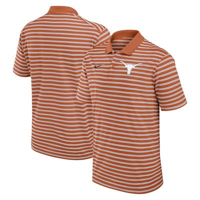 Nike Texas Orange/Weiß Texas Longhorns Primetime Victory Gestreiftes Dri-FIT Polo für Herren Image