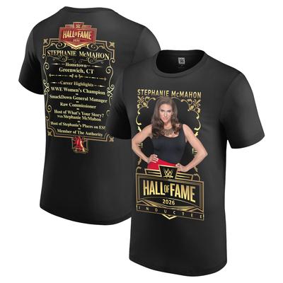 Schwarzes Stephanie McMahon WWE Hall of Fame 2026 T-Shirt für Herren Image