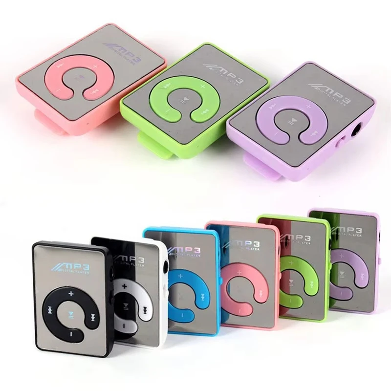 C Key Portable Digital Music Media Player Mini MP3 Back Clip Player with USB Cable Sports MP3 Player Mini Music Player Walkman