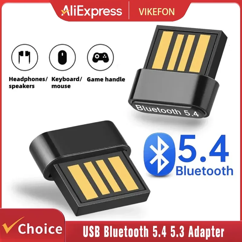 Adattatore USB Bluetooth 5.4 5.3 Adattatori dongle wireless Supporto computer portatile per trasmettitori audio Windows 11/10/8.1