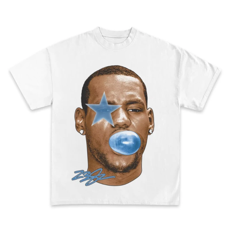 LeBron James basket-ball étoile t-shirt hommes femmes à manches courtes coton T-shirts américain Vintage marque T-shirts été hauts Streetwear