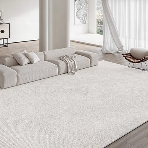 minimalistischer Flächenteppich, waschfreier, leicht zu reinigender Teppich für das Wohnzimmer Schlafzimmer, elegante Sofa-Couchtisch-Bodenmatte, High-End-Wohnkultur Image