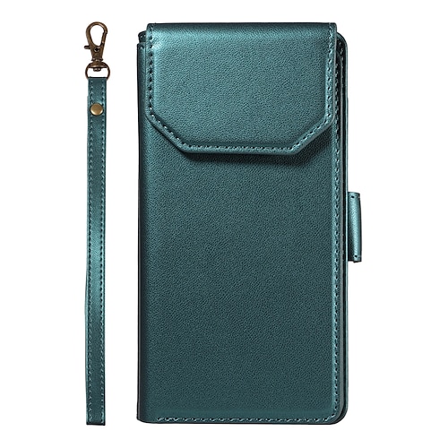 Handy Hülle Handyhüllen Für iPhone 17 Pro Max 17 Air 16 15 14 Pro Max Plus 13 Pro Max Brieftaschenhülle Vollschutz mit Trageriemen Stoßfest Retro PU-Leder Image