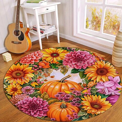 Halloween-runde 2mm Bereich Teppiche maschinell hergestellte Verbundwerkstoffe rutschfest Image