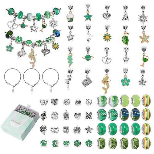 Charm Armband Bastelset Weihnachten Mädchen Spielzeug das Kreativität und Vorstellungskraft inspiriert Handarbeiten für Mädchen im Alter von 8-12 mit Schmuck-Bastelset Perfekte Geschenke zur Image