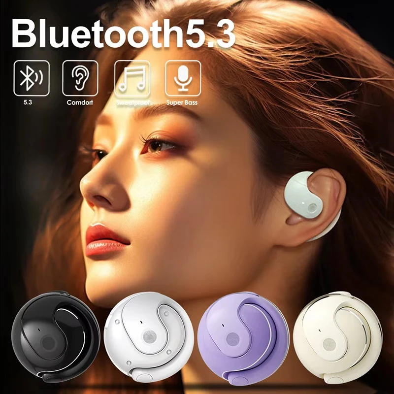Drahtlose Sport-Bluetooth-Kopfhörer TWS Dual Ear Sleep In Ear HiFi Mini Schmerzloser Anruf Noise Cancelling Dünne Kopfhörer mit Mikrofon Image