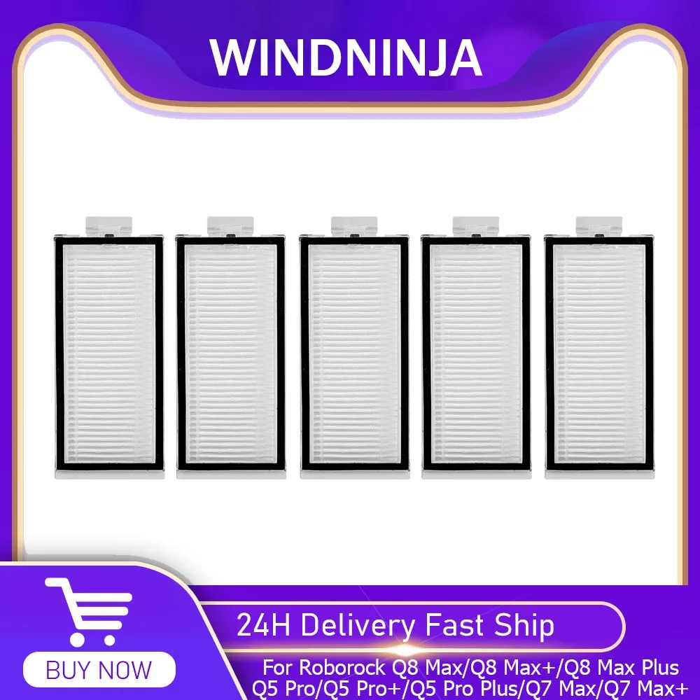 HEPA-Filter für Roborock Q8 Max/Q8 Max+/Q8 Max Plus/Q5 Pro/Q5 Pro+/Q5 Pro Plus/Q7 Max/Q7 Max+/T8 Roboter-Staubsauger, waschbarer Filter Image