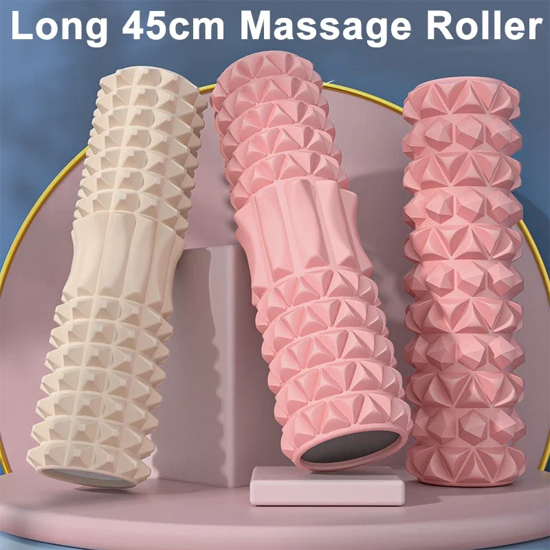 45 cm Hohe Dichte Schaum Roller Yoga Säule Tiefe Massage Fitness Ausrüstung Sport EVA Block Muskel Entspannung Pilates Gym Übungen Image