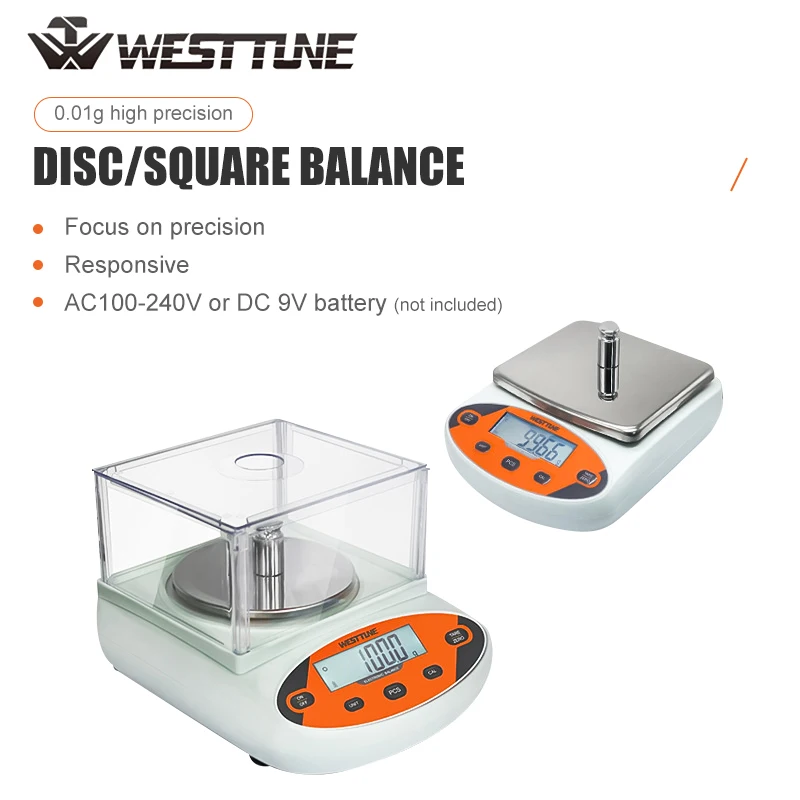WESTTUNE 0,01g Präzision Digitale Elektronische Waage Tragbare Mini Labor Schmuck Gold Waage Elektronische Analytische Waage Image