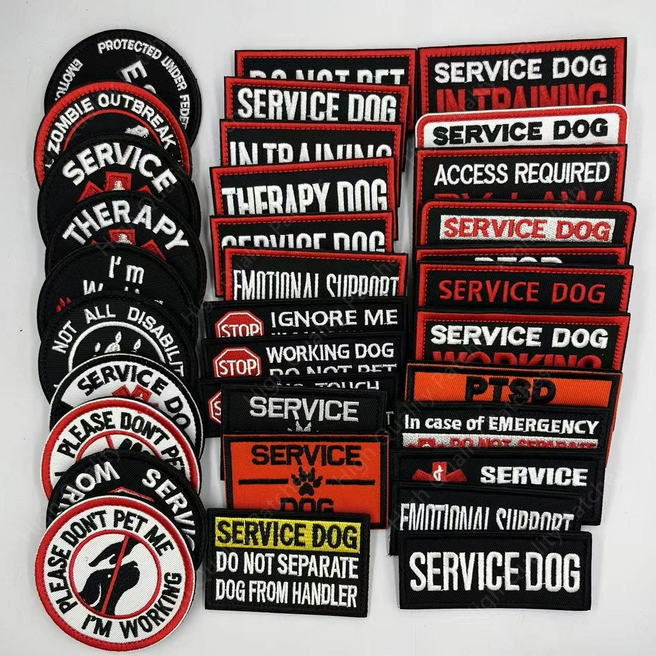 Therapy Rescue The SERVICE DOG Do Not Pet in Training Workong Pet Guide Dogs Do Not Touch Stickerei Patches Emblem Badge Hook