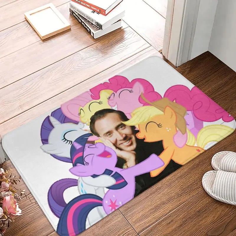 Custom Nicolas Cage Floor Door Kitchen Bath Mat Anti-Slip Indoor Nic And His Girls Doormat Bedroom Balcony Entrance Carpet Rug