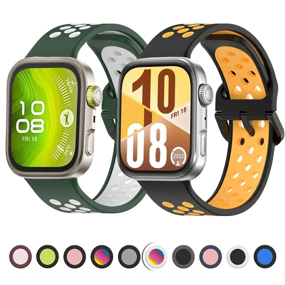 Sport-Silikonarmband für Huawei Watch Fit 4, 3/4, Pro, bequemes Armband, austauschbar, für Huawei Watch Fit 4, Pro-Armband, Gürtel Image