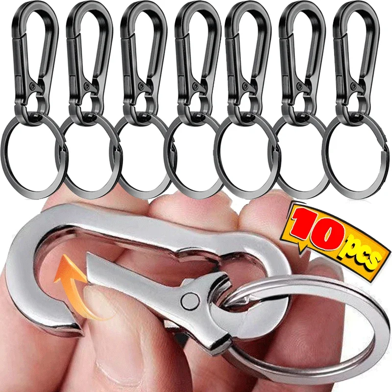 1/10PCS Metall Kürbis Schnalle Schlüsselbund Klettern Haken Auto Schlüsselbund Starke Karabiner Form Schlüsselbund Zubehör Schlüssel Kette Ring Image