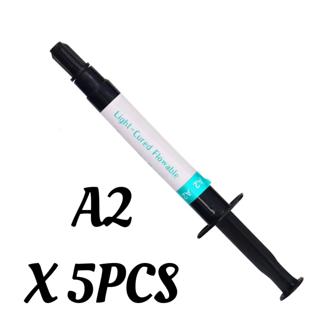 A2 fließendes Harz, 5 Stück, Zahndurchflussbarkeit, Acryl-Zahnmedizinmaterial, klinische Anwendungen, kompatibel für die Zahnrestaurierung Image