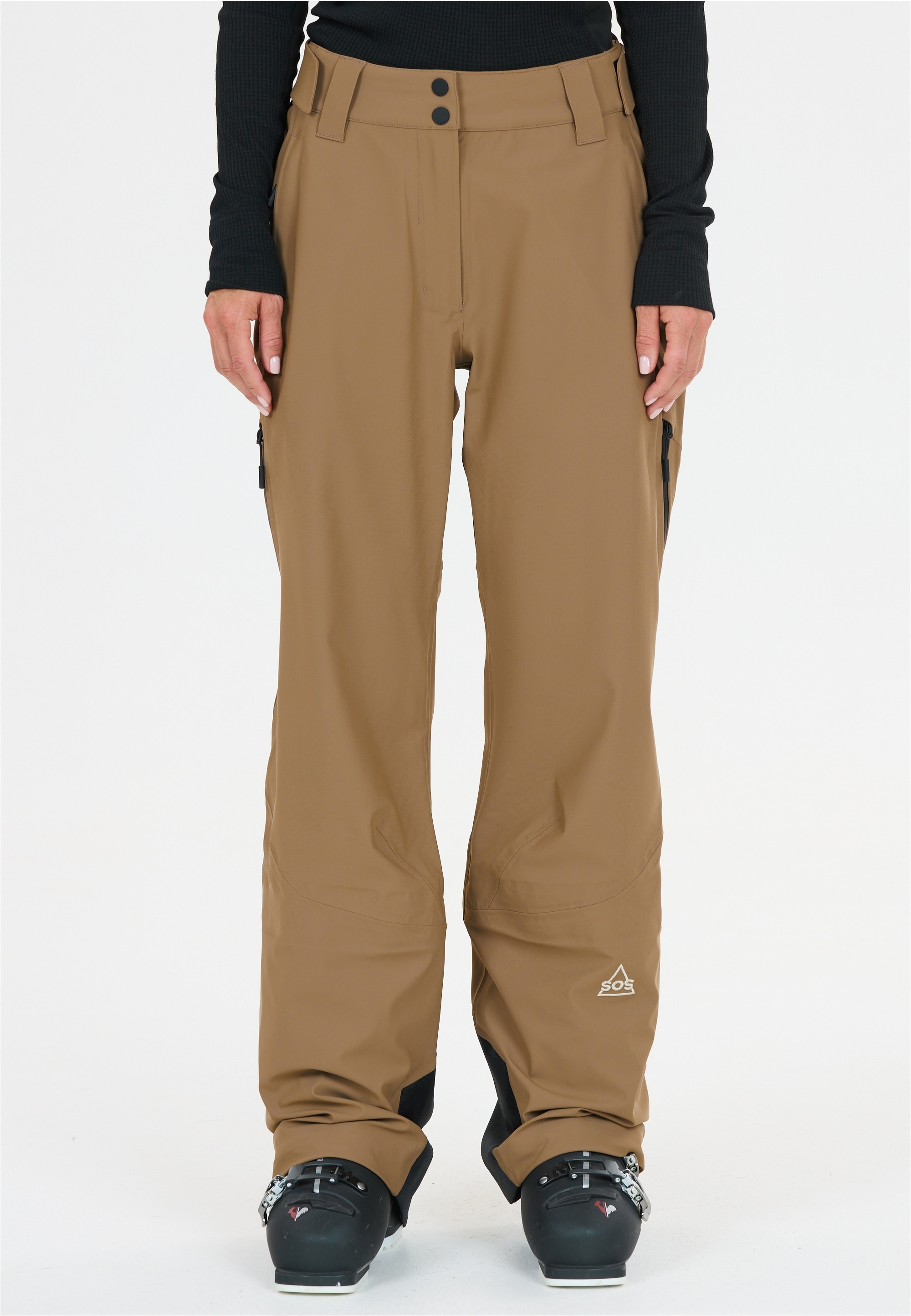 Skihose SOS "Hoverla", Damen, Gr. XL, US-Größen, schwarz, 77% Polyamid, 23% Elasthan, unifarben, lang, Hosen, mit hoher Wasserdichte und Atmungsaktivität Image
