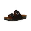 Pantolette CAPRICE "Caprice Pantoletten Nubukleder", Damen, Gr. 36, schwarz, Nubukleder, casual, Schuhe