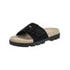 Pantolette ROHDE "Rohde Pantoletten Veloursleder", Damen, Gr. 39, schwarz, Veloursleder, casual, Schuhe