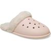 Pantoffel CROCS "Classic Fuzz Scuff", Damen, Gr. 38, beige (quartz), Croslite, casual, Schuhe, mit gepolsterter Innensohle