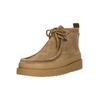 Stiefel CLARKS "Wallabee FTR2 High", Damen, Gr. 43, beige (sand), Leder, casual, Schuhe, aus weichem Veloursleder