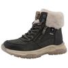 Winterboots TOM TAILOR, Damen, Gr. 36, grau (dunkelgrau), Lederimitat, Textil, casual, Schuhe, Winterboots, Schnürboots mit TEX-Membrane