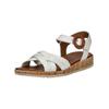 Riemchensandale TAMARIS "Tamaris Sandalen Leder", Damen, Gr. 41, weiß, Leder, casual, Schuhe