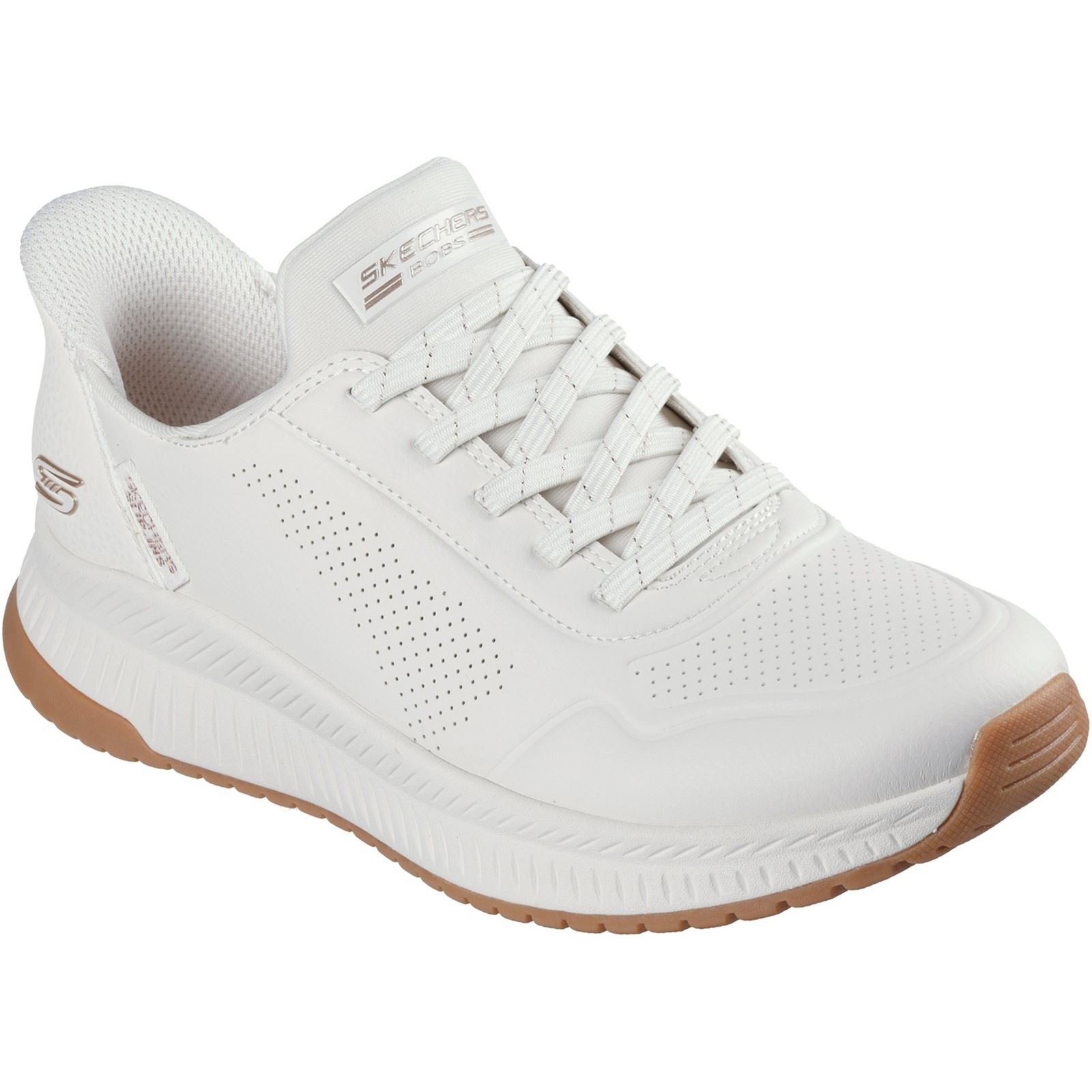 Skechers BOBS Squad 4 Schlüssel-Look Damen Weiße Sneakers