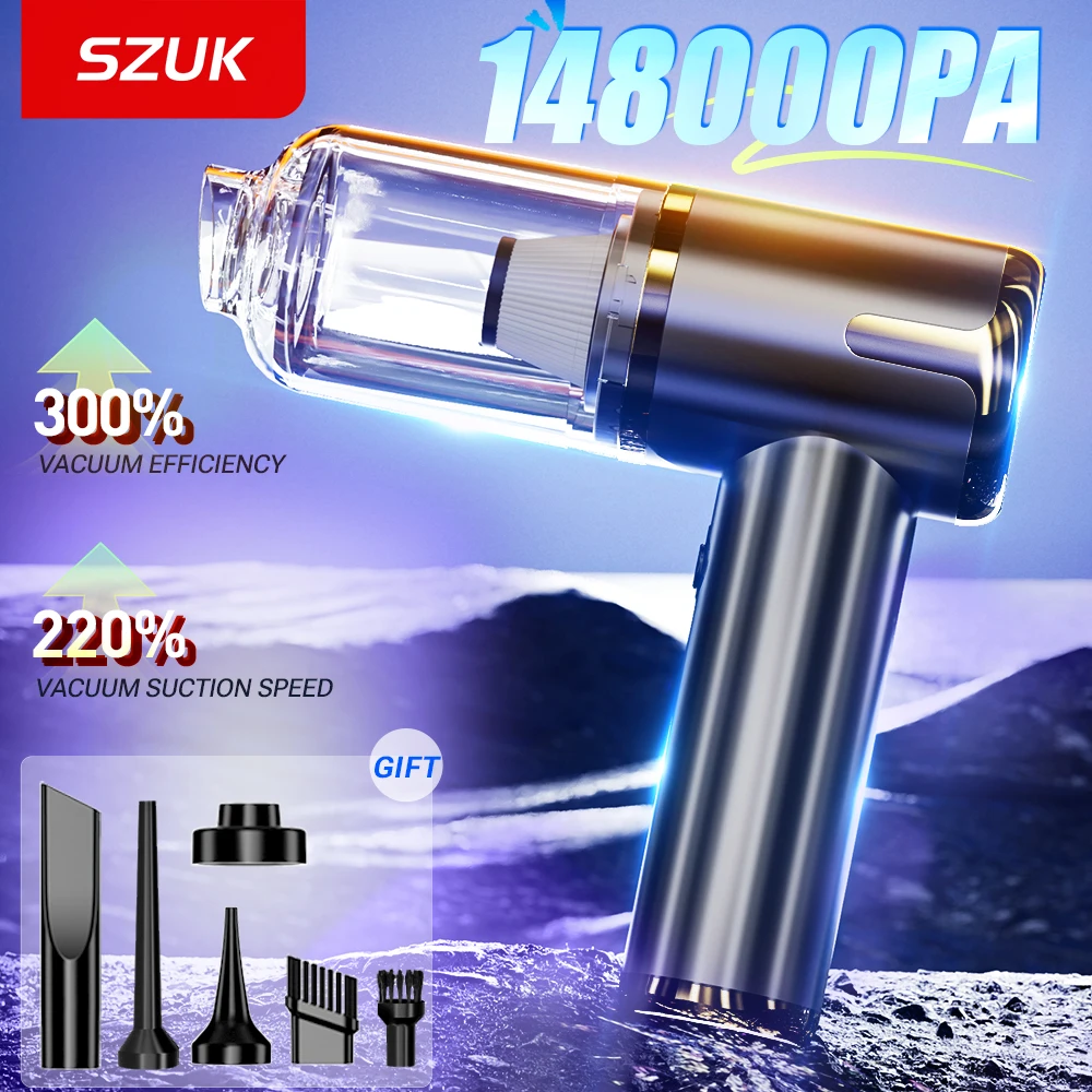 SZUK aspirateur de voiture puissant souffleur à main Mini aspirateur Portable pour appareil ménager nettoyeur de voiture Machine de nettoyage aspirateurs sans fil aspirateur pour voiture aspirateur