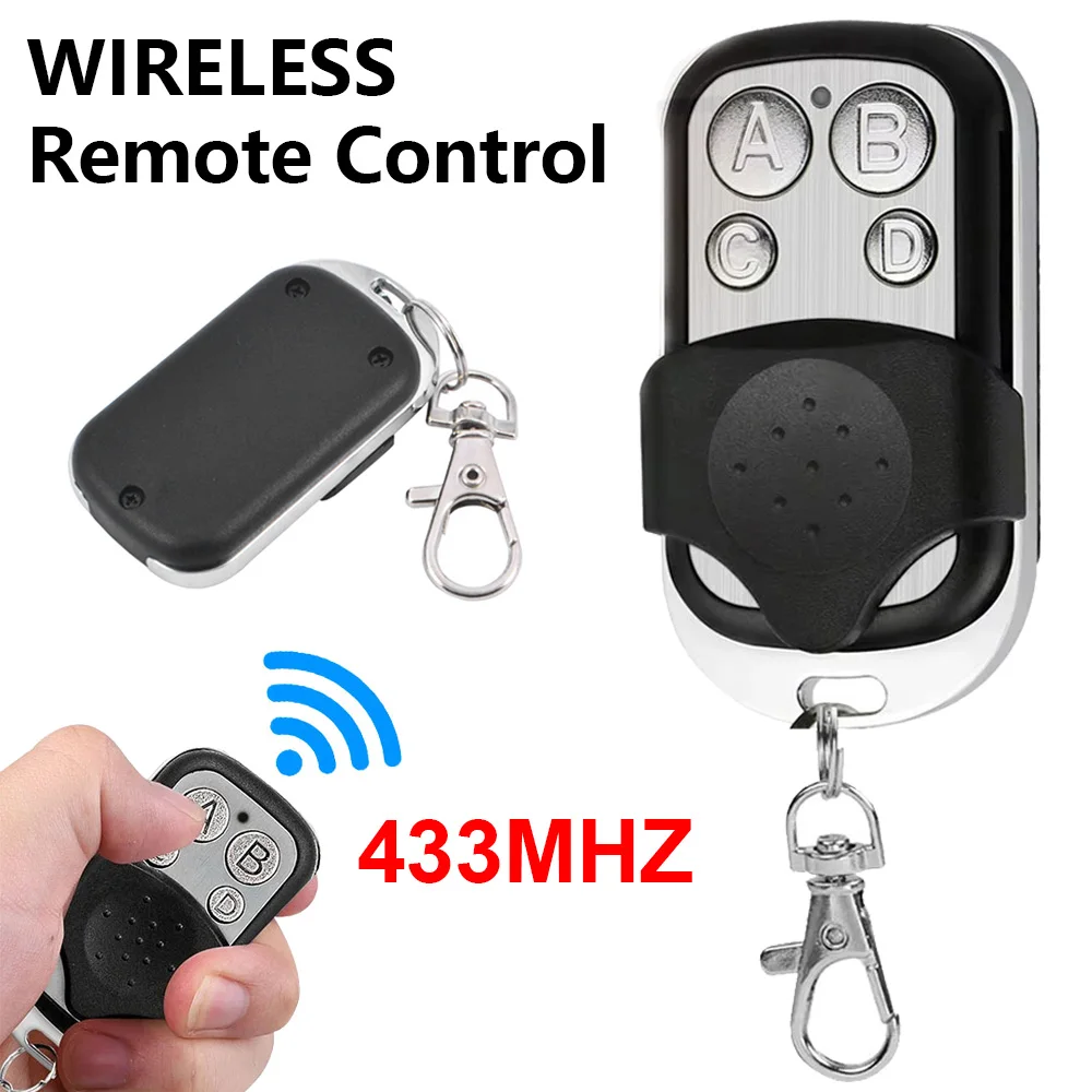 Universal 4 Buttons Garage Door Opener Remote Control 433MHZ Clone Fixed Learning Rolling Code Duplicator Garage