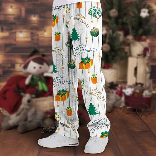 lettera regalo pantaloni casual con stampa 3d da uomo pantaloni della tuta pantaloni da jogging strada all'aperto casual quotidiano poliestere bianco blu viola s m l pantaloni elastici a vita media