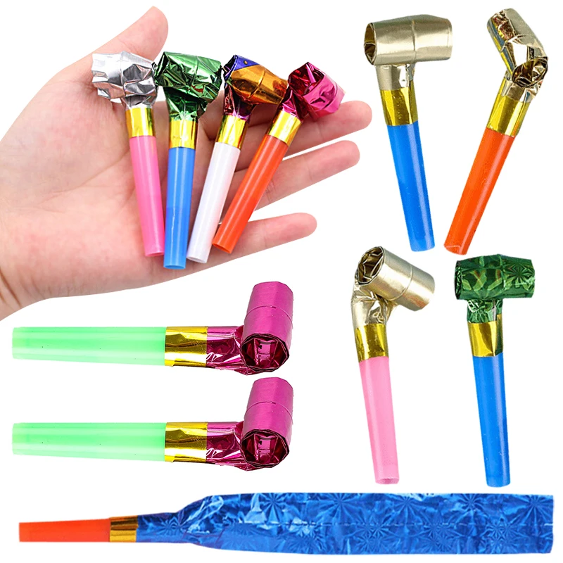 5/10/15/20PCS Bunte Blasen Rolle Pfeife Kunststoff Blasen Drachen Pfeife Spiel Belohnung Festival Party Souvenir karneval Geschenk ZYF Image