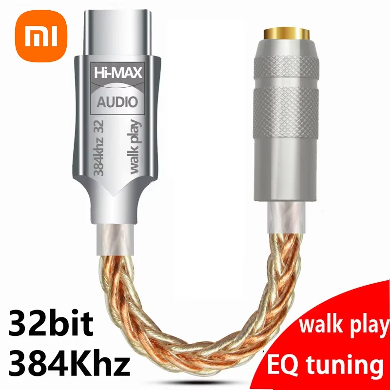 Xiaomi Audio Decoder Typ C auf 3,5 mm HiFi DAC Kopfhörer Verstärker USB C AMP Adapter CB1200AU Chip Soundkarte Digital Decoder Image