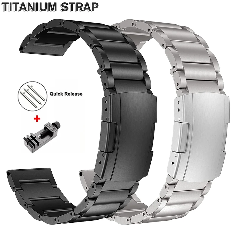 22 mm Luxus-Titanarmband für Huawei Watch 5 GT5 3Pro 46 mm GT4/4Pro Band für Samsung Galaxy Watch 3 45 mm Gear S3 Metallarmband Image