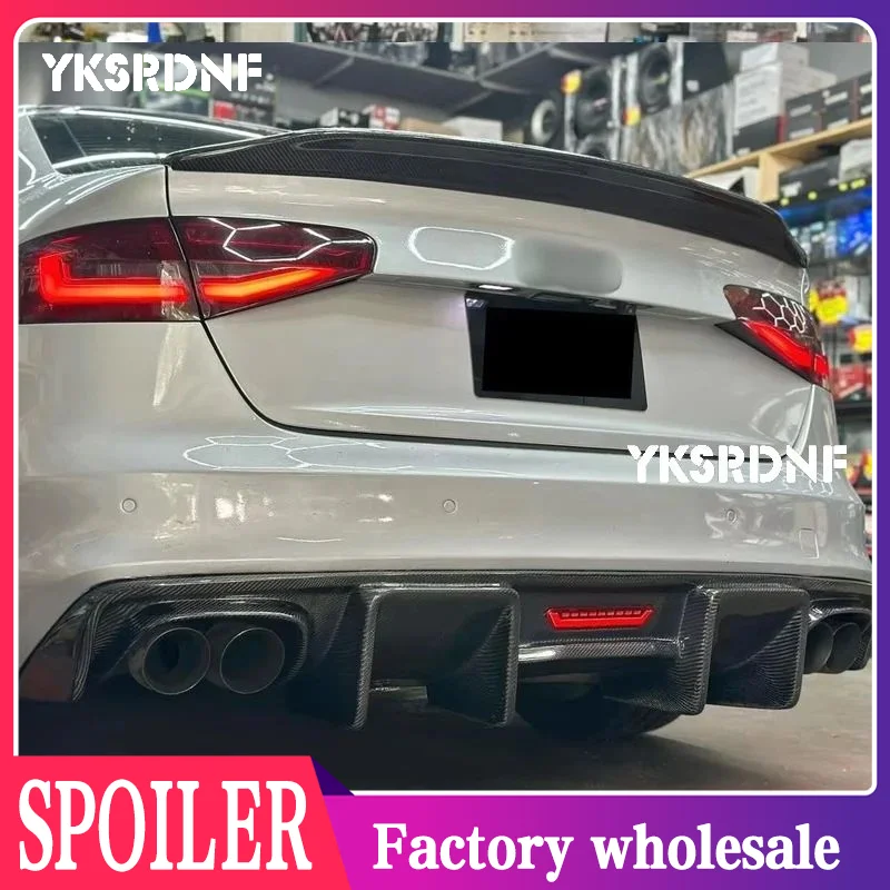 Per Audi A4 S4 B8.5 Berlina 4 Pintu 2012-2016 Auto Diffusore Posteriore Paraurti Splitter Mento Spoiler Labbro Nero Shunt Paraurti Posteriore labbro