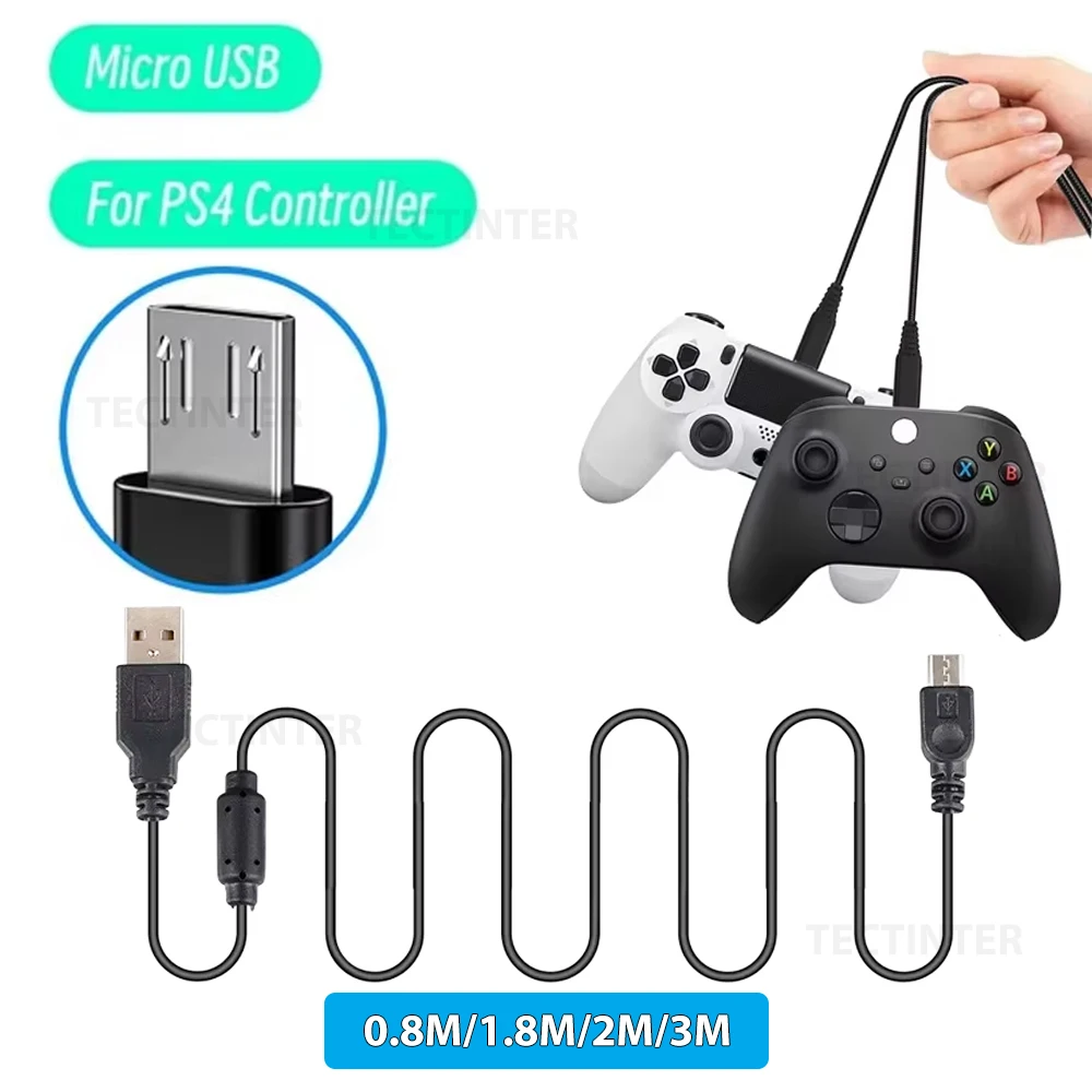 USB Datenkabel Für PS4 Controller Gamepad Ladekabel Für Playstation PS4/PS4 Slim/PS4 Pro joystick spielkonsole Zubehör Image