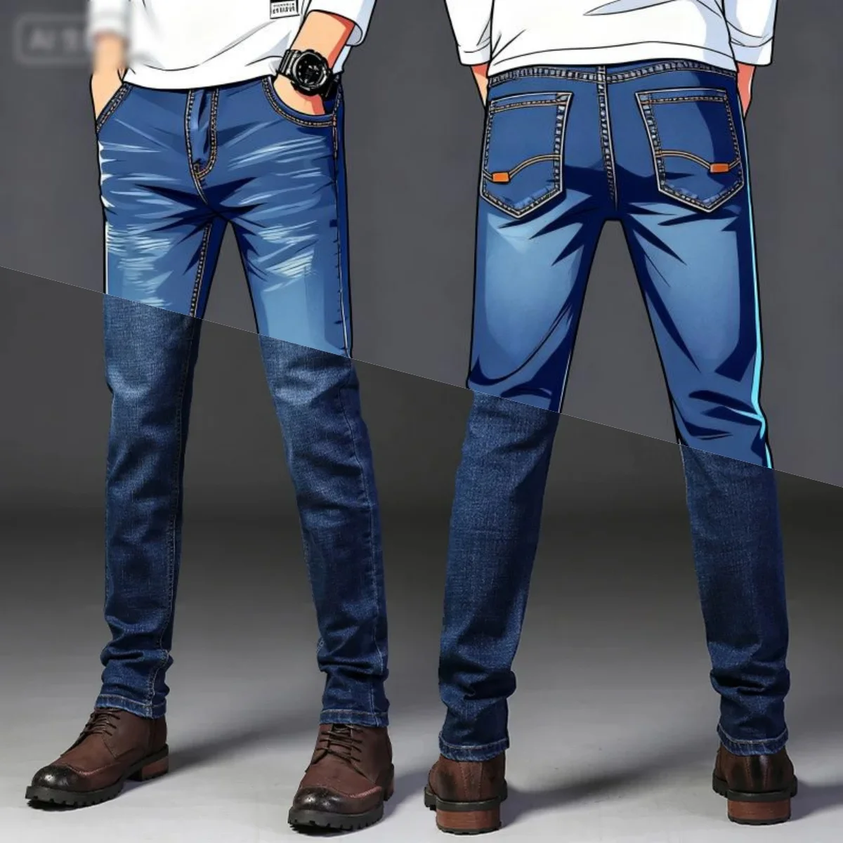 2025, Frühling und Herbst, neue Herren-Casual-Klassiker-Jeans, Retro-Waschung, weich, schwarz, Herren-Cowboy-Hose, Herren-Hose, Größe 28–40