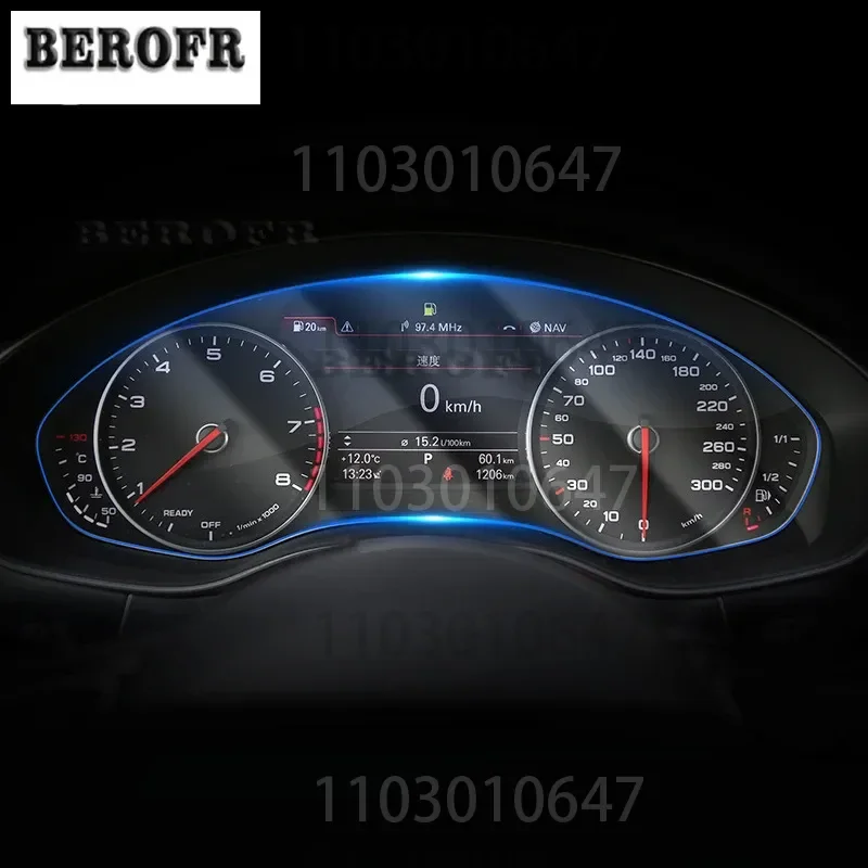 Interni auto Cruscotto membrana schermo LCD TPU pellicola protettiva decorazione Anti-graffio refit Per Audi A6 A7 C7 2012-2018