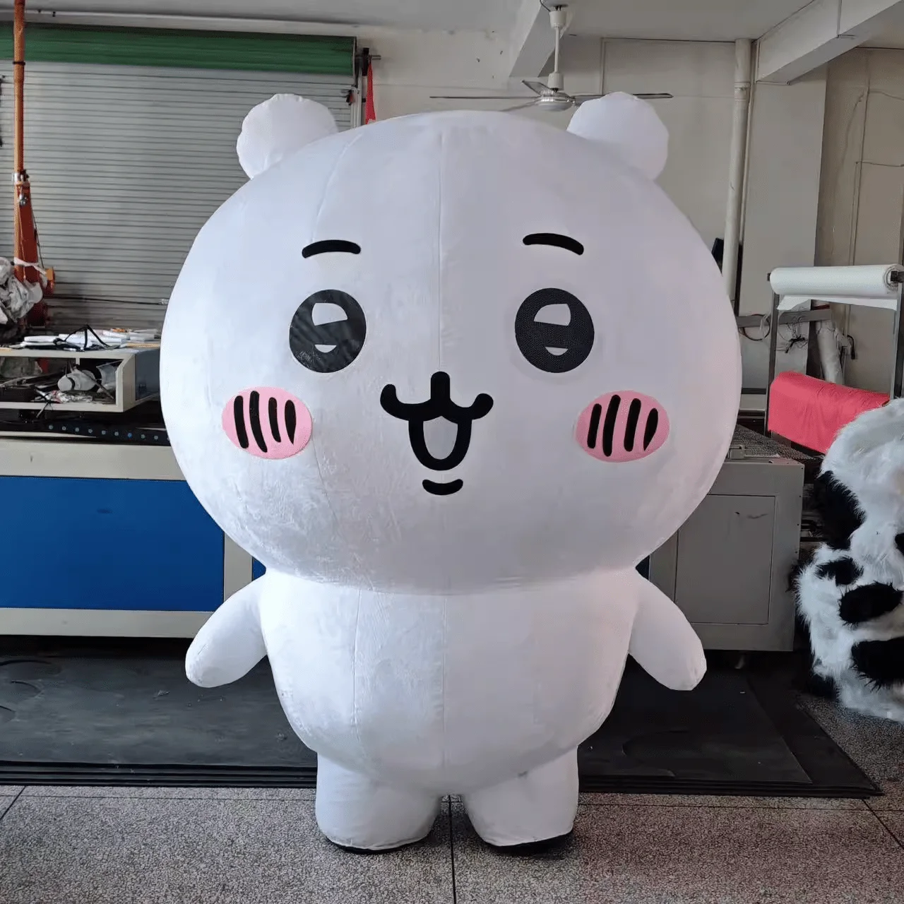 Aufblasbares weißes Hamster-Maskottchen-Kostüm für Erwachsene, Weihnachtsfeier, Maskottchen-Anzug ohne Batterie Image