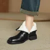 2024 Winter Frauen Stiefel Frauen Schuhe Runde Kappe Blockabsatz Kurze Damen Schuhe Dicke Samt Warme Schnee Stiefel Chelsea Stiefeletten