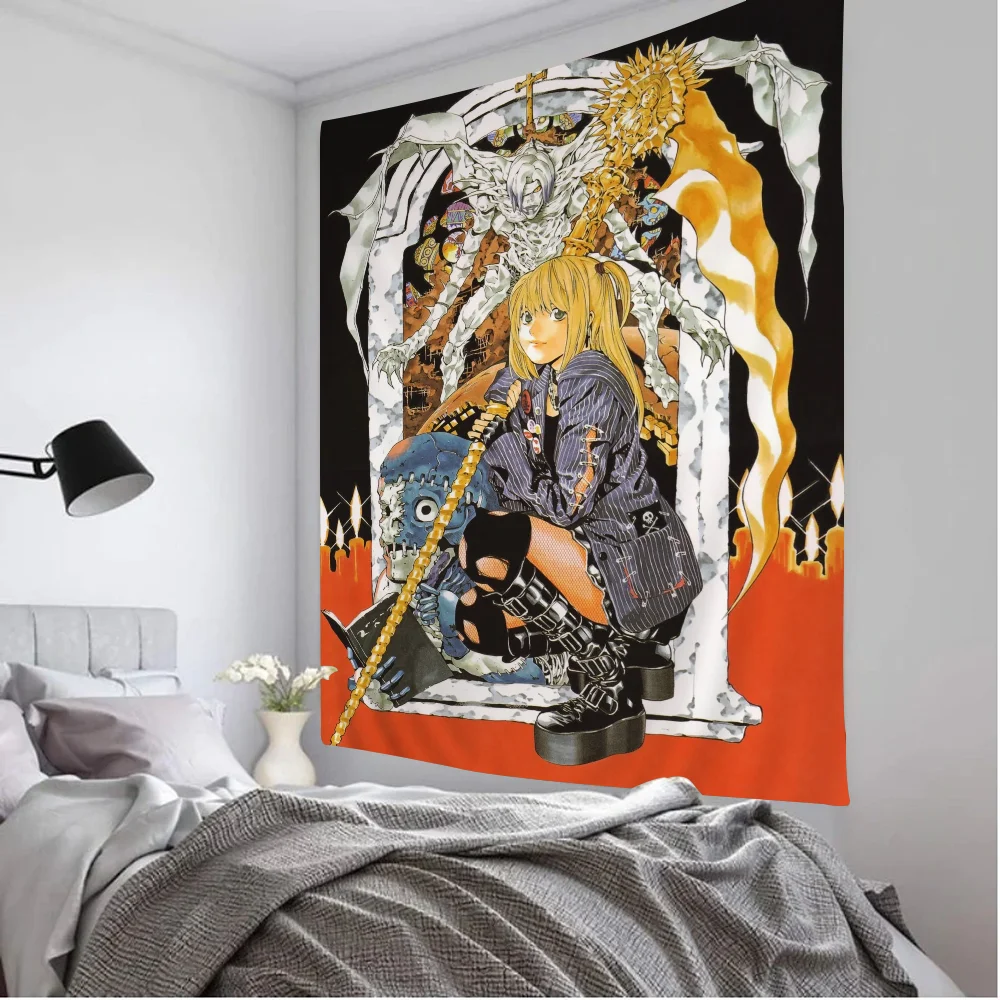 DEATH NOTE Tapisserie, Kunst, Science-Fiction-Raum, Heimdekoration, Dekor, Decke, Schlafzimmer, Wandteppich, Wohnzimmer-Wandteppich, Arcade-Wandteppich Image