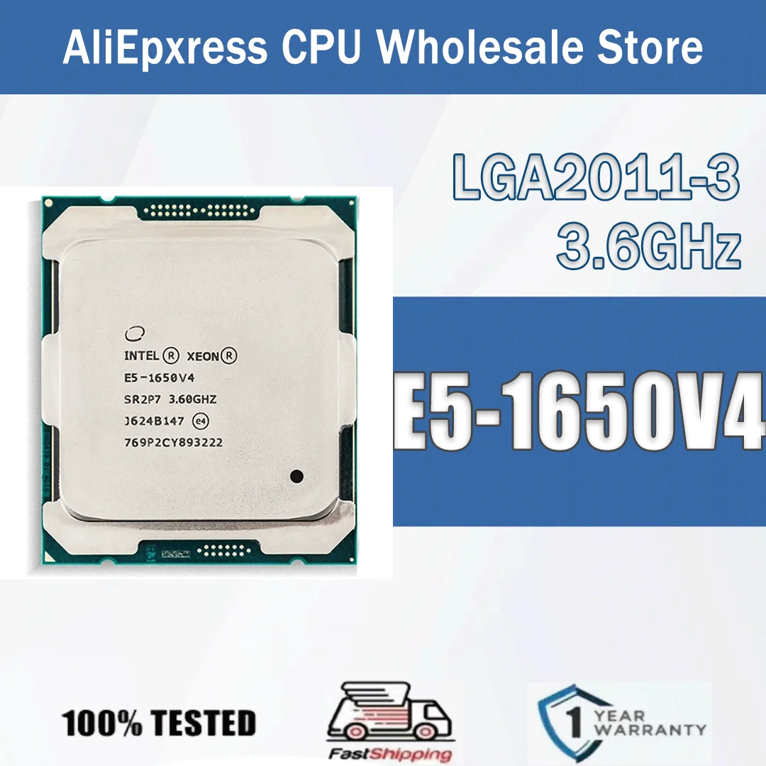 Intel Xeon E3-1650V4 3,6 GHz 6 Kerne 15 MB 140 W E3 1650 V4 Computer CPU Prozessor Server E3 1650V4 Paket LGA 2011-3 SR2P7